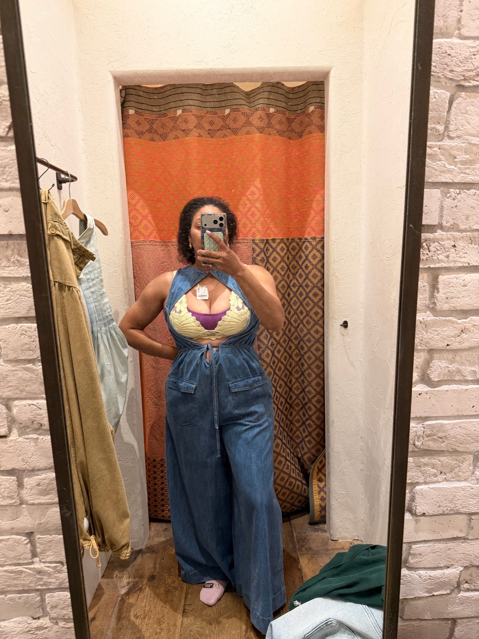 Some clothes are just meant to be turned around. This is a free people jumpsuit with a keyhole back. I simply turned it around. ￼

#LTKgrwm #LTKOver40 #LTKMidsize