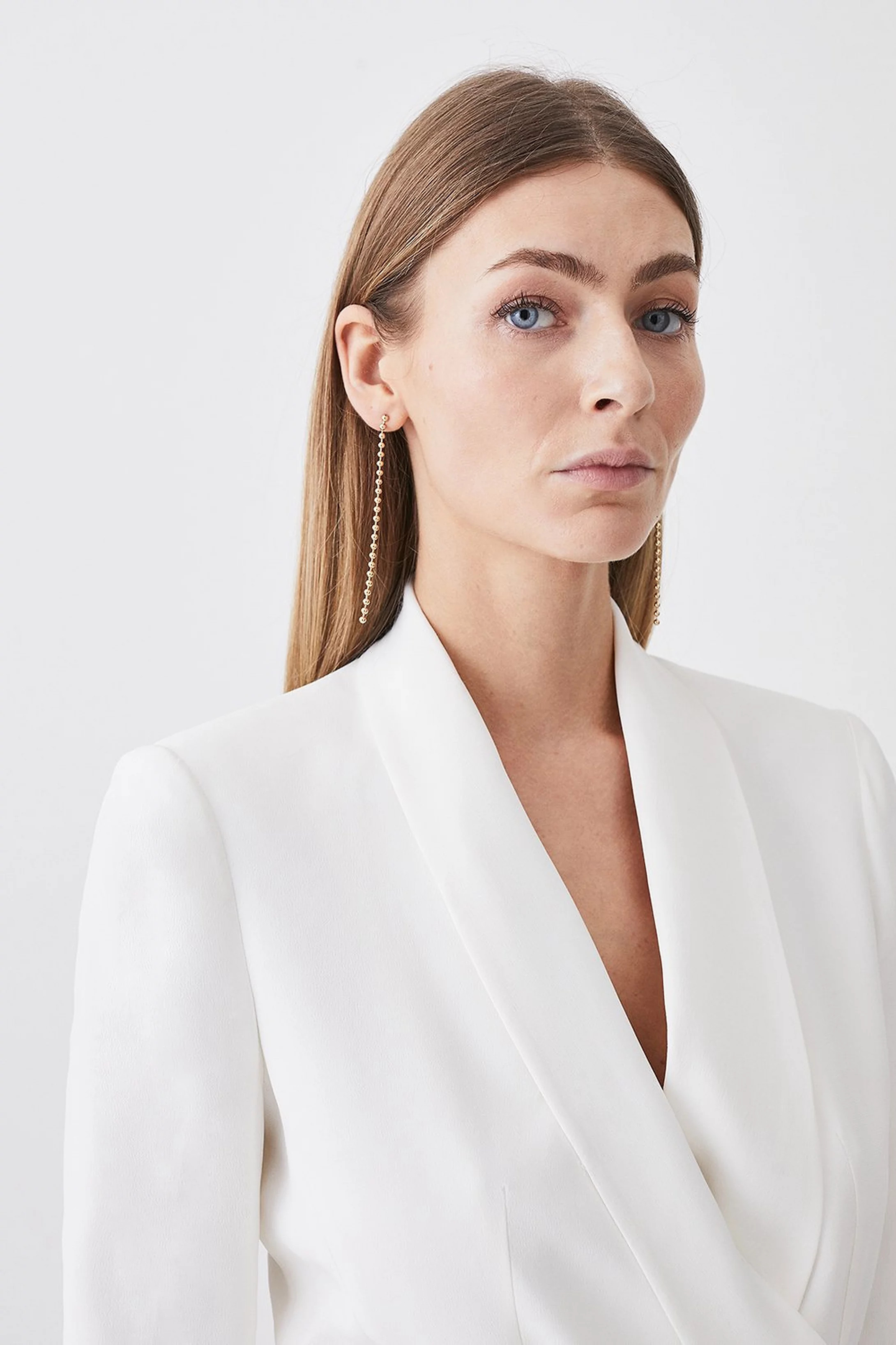Tuxedo Belted Wrap Jumpsuit | Karen Millen UK + IE + DE + NL