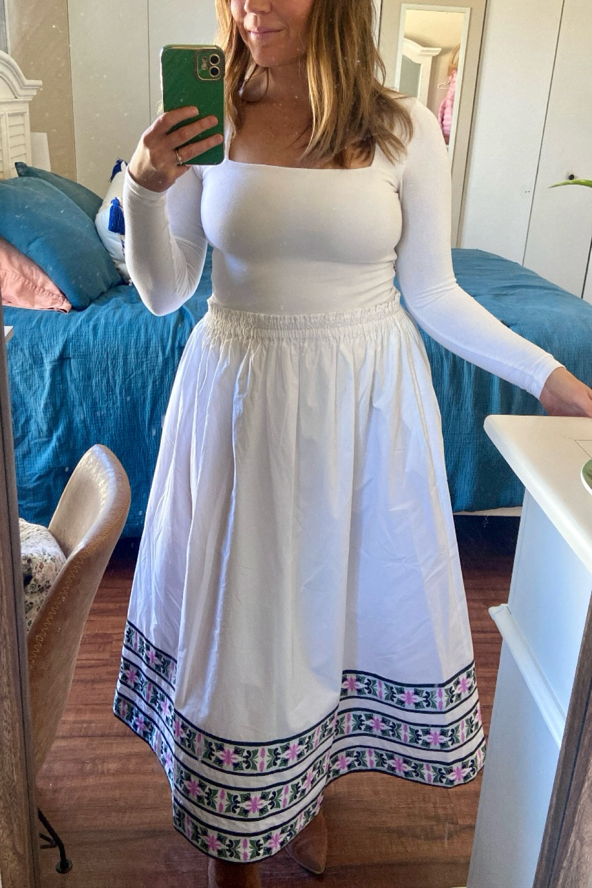 We skirt from Beyond by Vera - so versatile and can be worn spring through summer. 🌷

Wearing a size medium. Elastic waistband and lined for coverage  

#LTKSeasonal #LTKStyleTip #LTKMostLoved