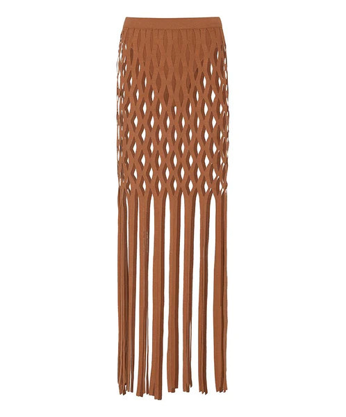 Matte Viscose Fishnet Skirt And Brief | LAPOINTE