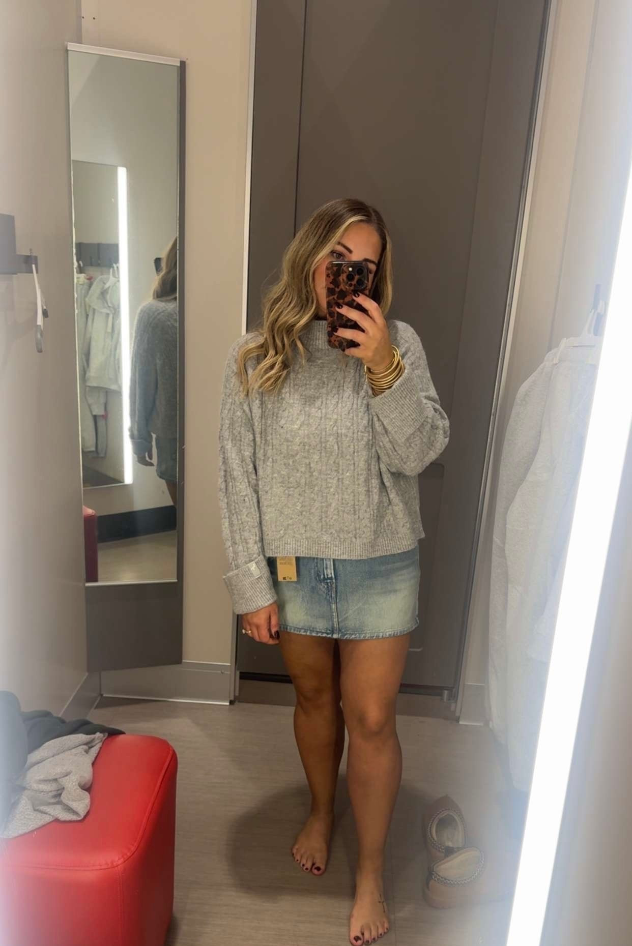 If you’re like me and have been looking for a cute jean skirt to style this fall, Target has this Levi’s mini skirt on clearance! I also love this JoyLab mock neck! Wearing a size 32 in the skirt and an XL in the top. 

#LTKMidsize #LTKSaleAlert #LTKootd