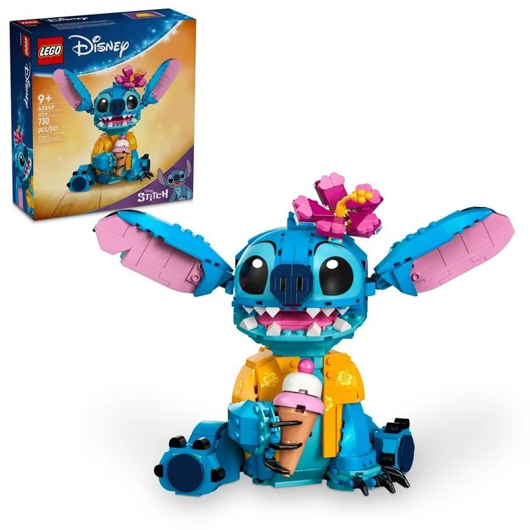 LEGO Disney Stitch Toy Building Kit, Disney Toy for 9 Year Old Kids, Buildable Figure with Ice Cr... | Walmart (US)