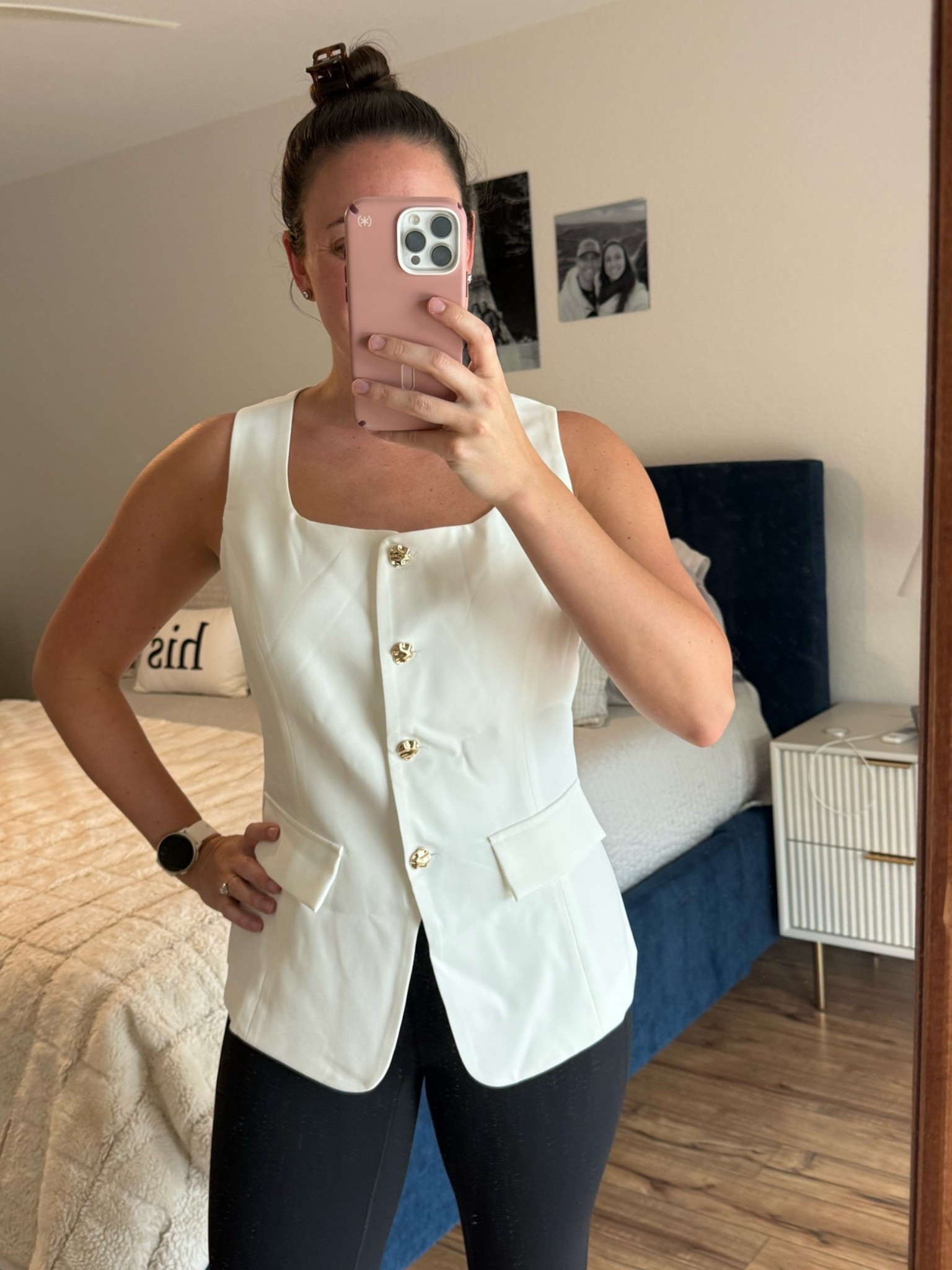 New vest from Amazon I am obsessed with! I did have to size up to a Large from Medium BUT it has a tie in the back to cinch the waist! It comes in several colors!

#LTKWorkwear #LTKootd #LTKgrwm