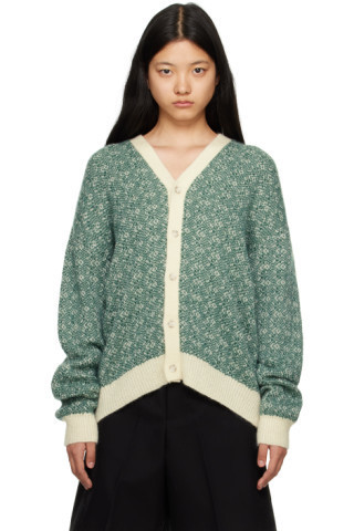 Green Inter Cardigan | SSENSE