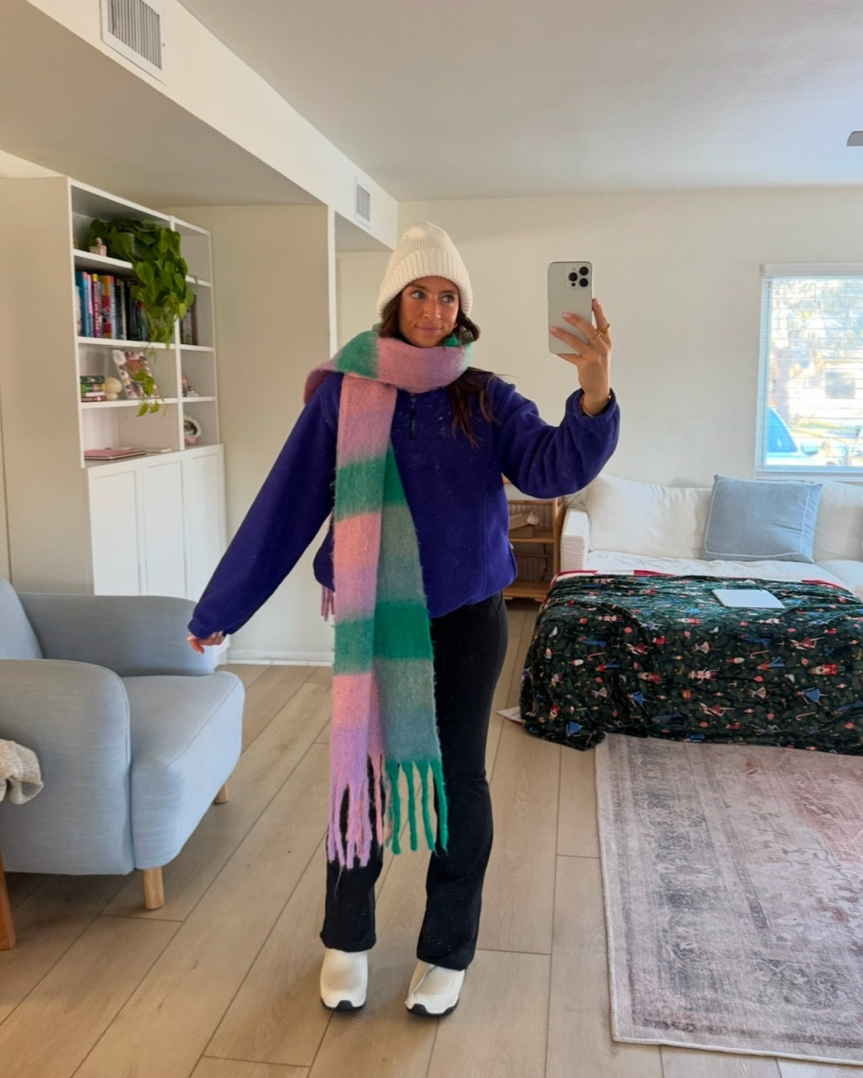 one of my fav fleece jackets i thrifted ages ago🥲 linked a similar color below! 

jacket, winter outfit, scarf, flare leggings, ski outfit, beanie

#LTKStyleTip #LTKHoliday #LTKSeasonal