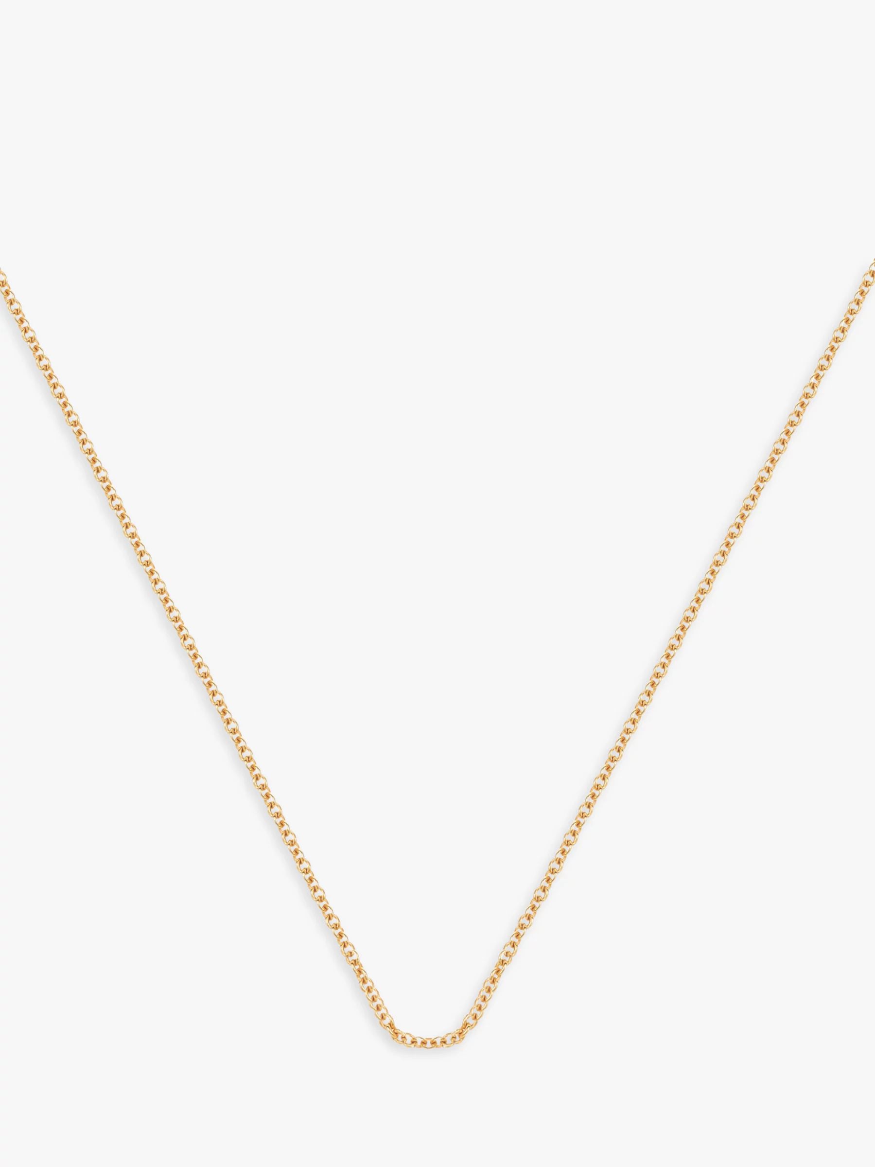 Monica Vinader Short Fine Chain Necklace, Gold | John Lewis (UK)