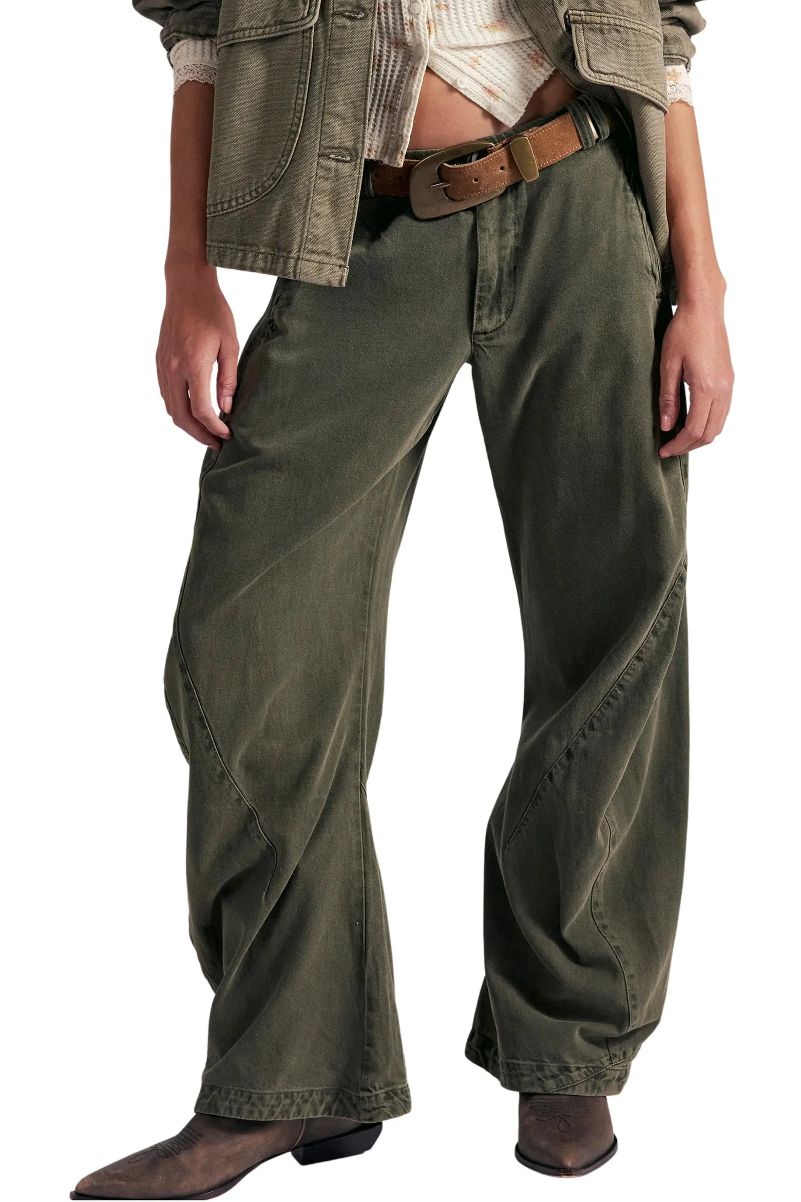Free People Spotlight Washed Barrel Leg Trousers (Women) | Nordstrom | Nordstrom
