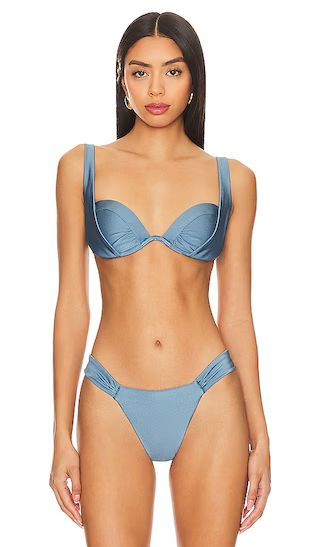 Cameron Bikini Top in Steel Blue | Revolve Clothing (Global)