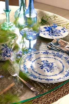 Botanical Transferware Dinner Plate | Anthropologie (US)
