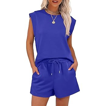 ANRABESS Two Piece Sets for Women 2026 Summer Short Lounge Set Casual Beach Vacation Outfits Spri... | Amazon (US)