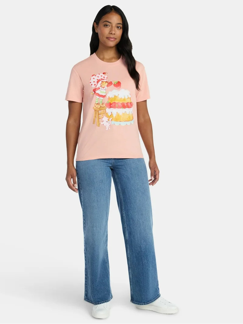Strawberry Shortcake Women's Graphic Tee with Short Sleeves, Sizes XXS-XXL | Walmart (US)