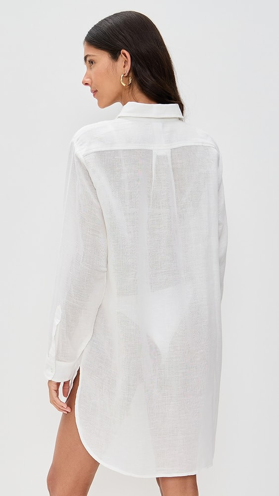 Cotton Linen Boyfriend Shirt | Shopbop