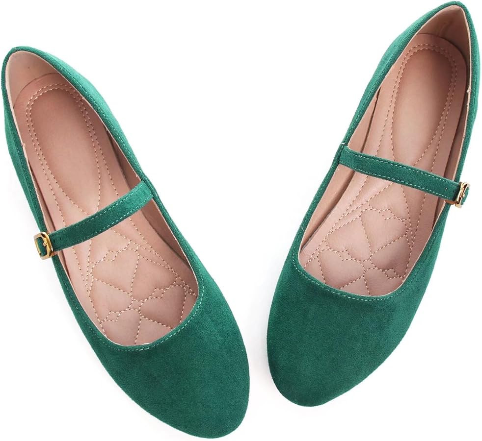 LUXINYU Women's Slip on Flats,Classy Round Toe Solid Classic Mary Jane Ballet Dance Shoes Soft Co... | Amazon (US)