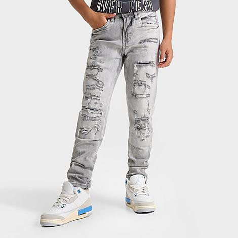 Jordan Craig Boys Big Kids Elmhurst Denim Jeans in Cement Size: 14 | Finish Line (US)