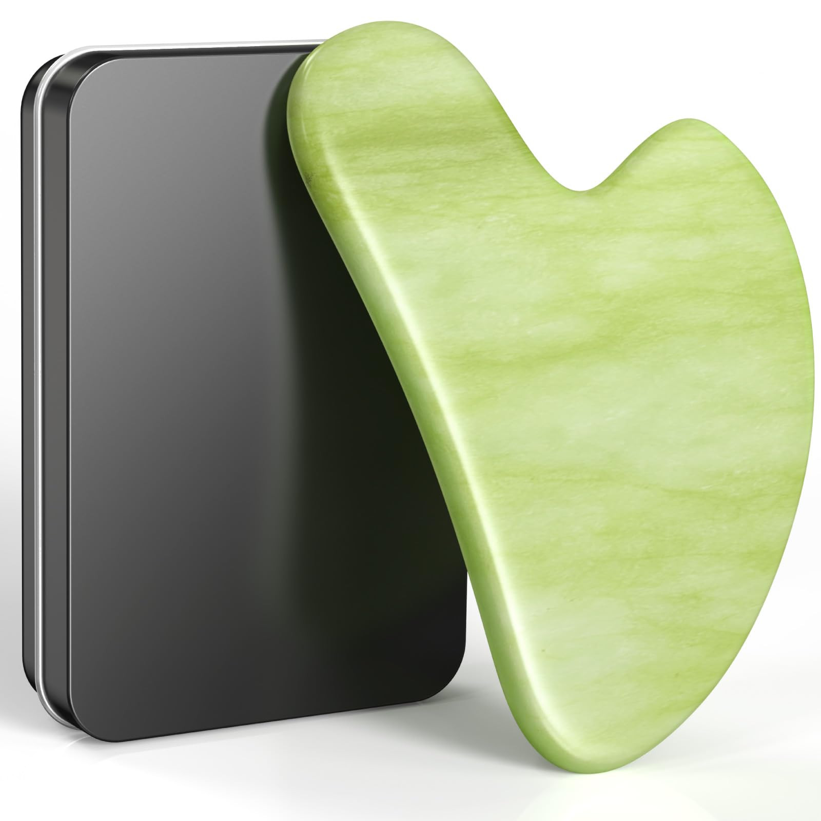 Gua Sha Facial Tools, Natural Jade Stone Guasha Tool for Face Acupuncture Therapy Trigger Point T... | Amazon (US)