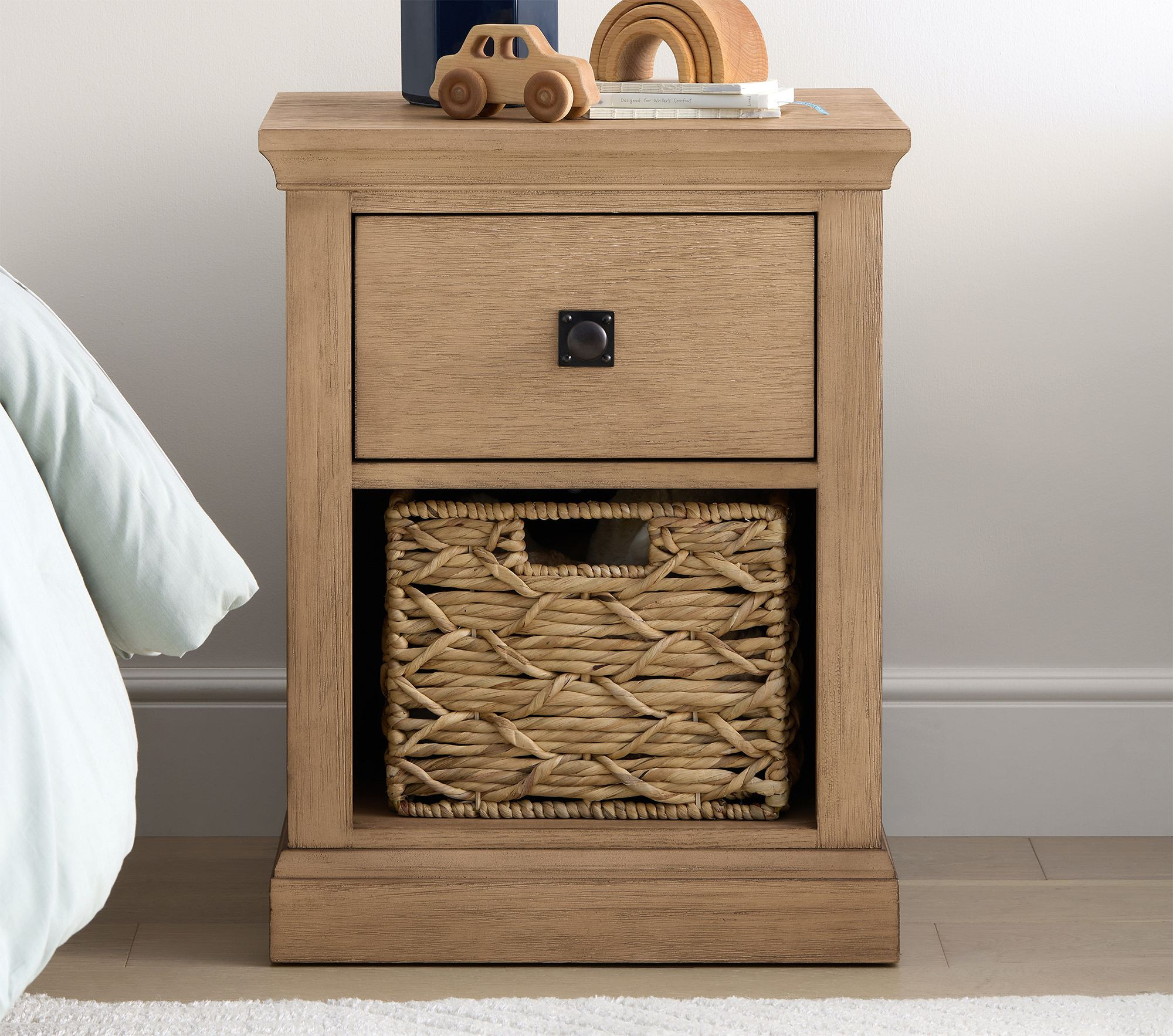 Charlie Nightstand with Charging Station and Nightlight (19") | Pottery Barn Kids