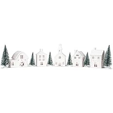 Mark Feldstein & Associates Village with Trees Winter White Glazed Porcelain Holiday Tabletop Fig... | Amazon (US)
