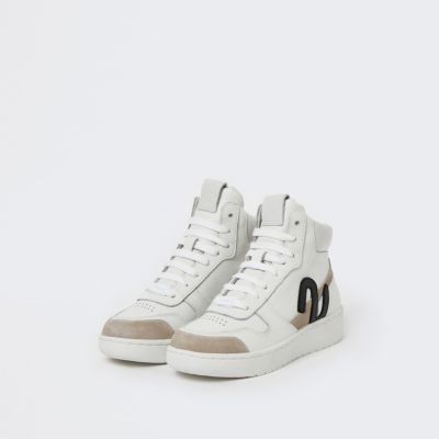 White NUSHU high top trainers | River Island (UK & IE)