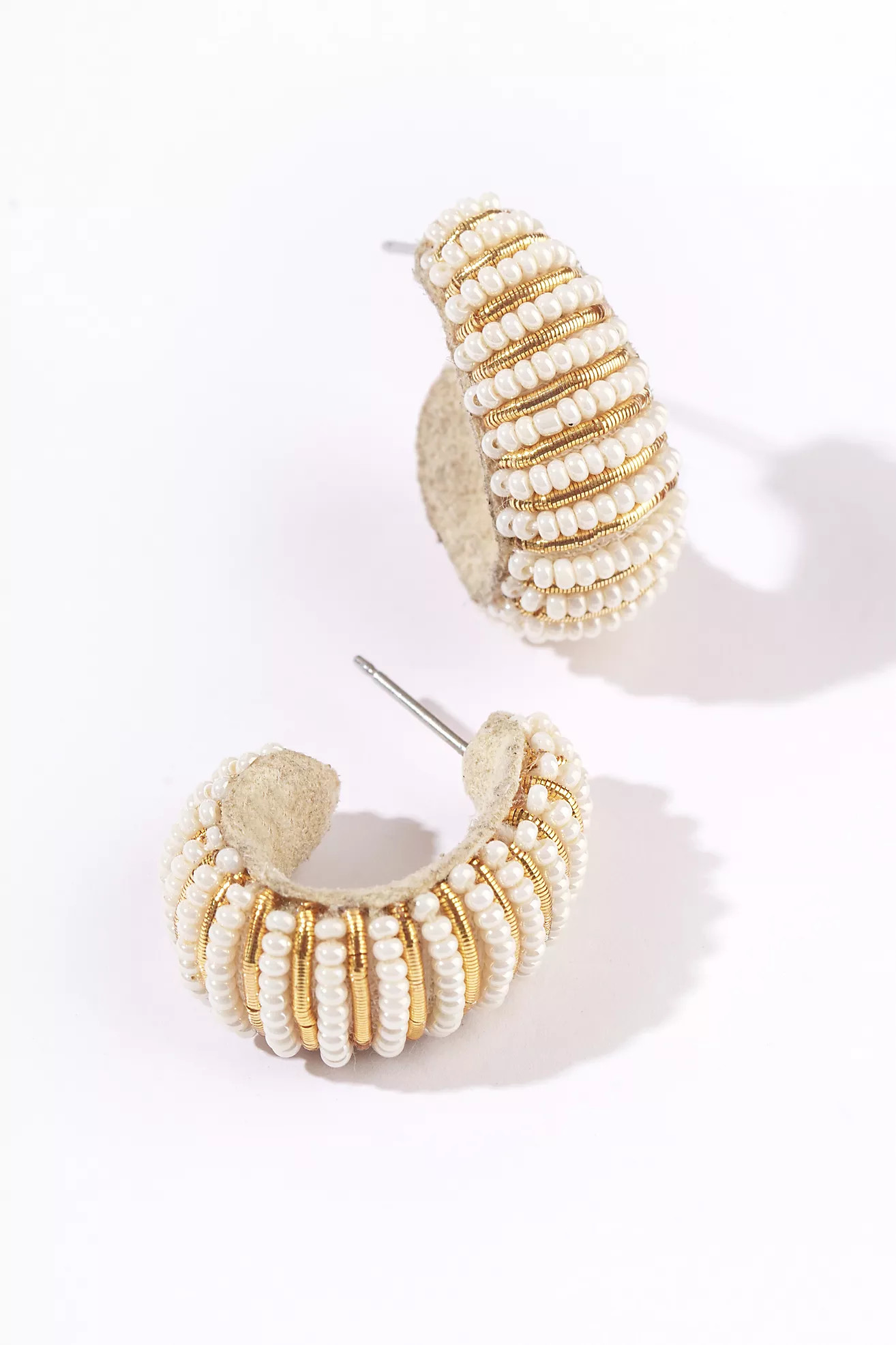 Deepa Gurnani Davon Beaded Hoop Earrings | Anthropologie (US)