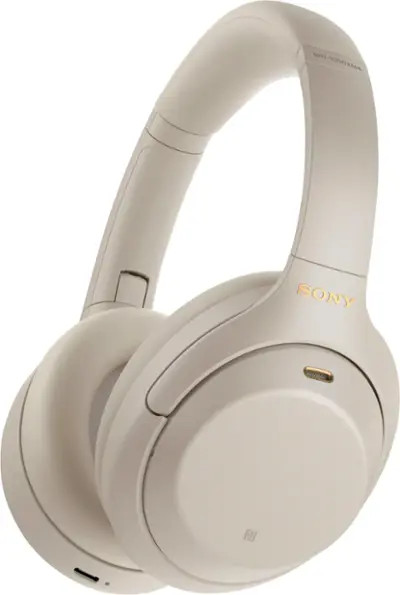 Sony - WH-1000XM4 Wireless Noise-Cancelling Over-the-Ear Headphones - Silver | Best Buy U.S.