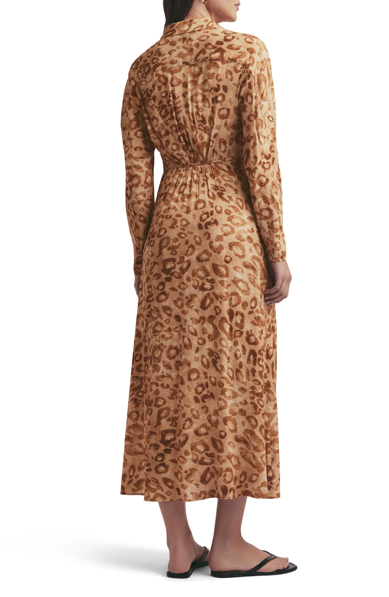The Icon Leopard Print Long Sleeve Dress | Nordstrom
