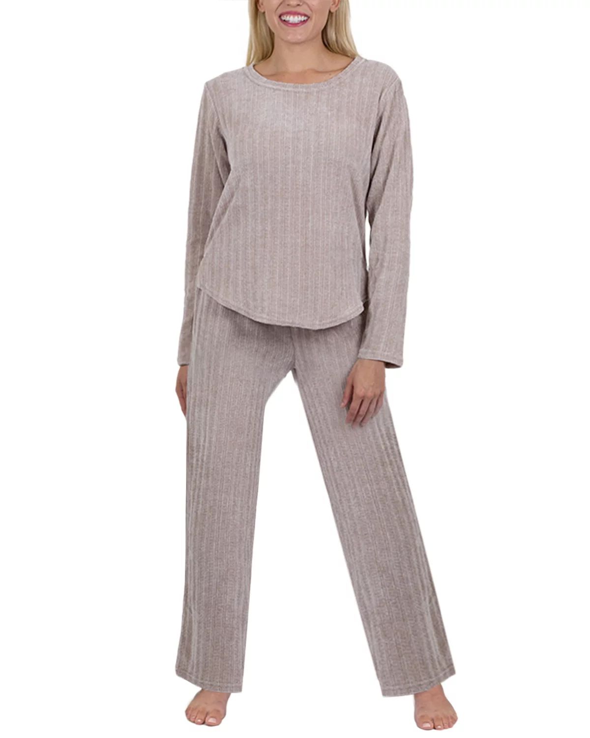 Jo & Bette Women’s Chenille Pajama Set, PJ Lounge Shirt & Pants | Walmart (US)