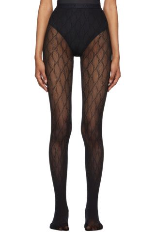 Black GG Supreme Tights | SSENSE