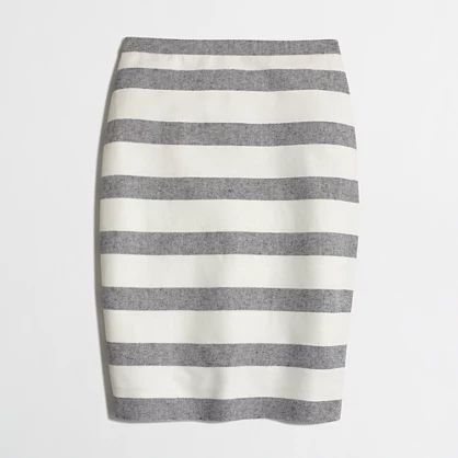 factory Striped Pencil Skirt in Basketweave | J.Crew Factory