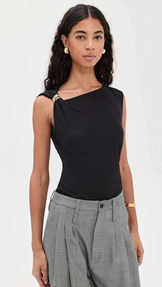 Sleeveless Shoulder Drape Top | Shopbop