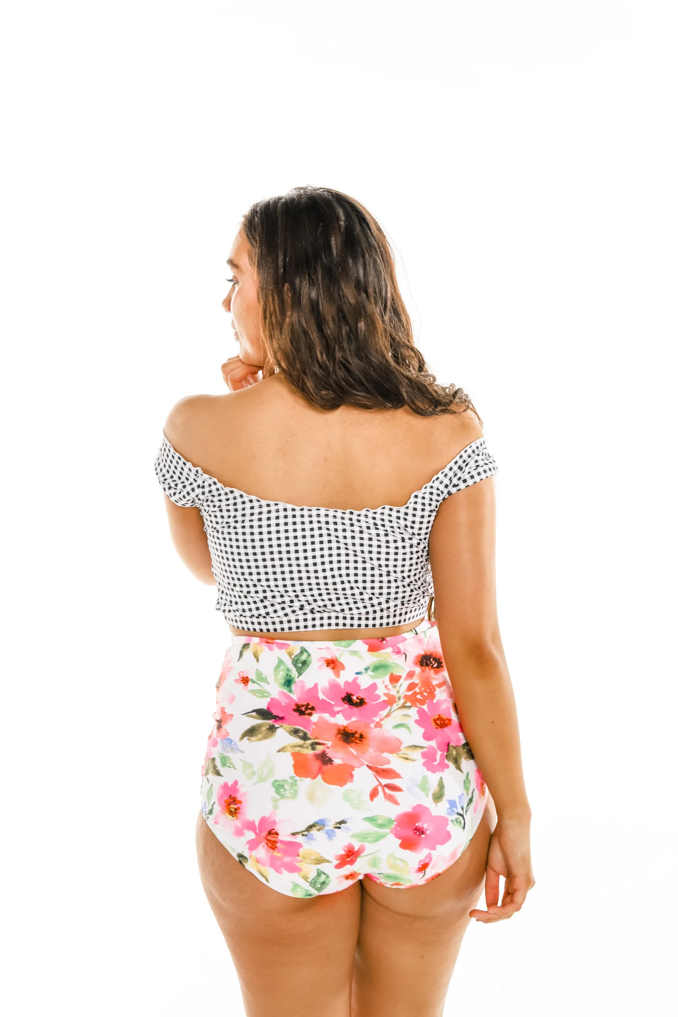 Mo'orea Top | Black & White Gingham | Final Sale | Coral Reef Swim
