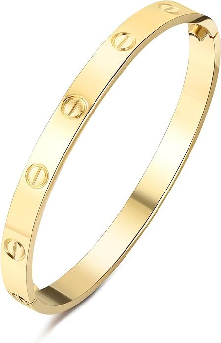 18k Gold Plated Love Bracelet For Women Best Gifts with for Mother's Day Valentine's Day Wedding ... | Amazon (US)