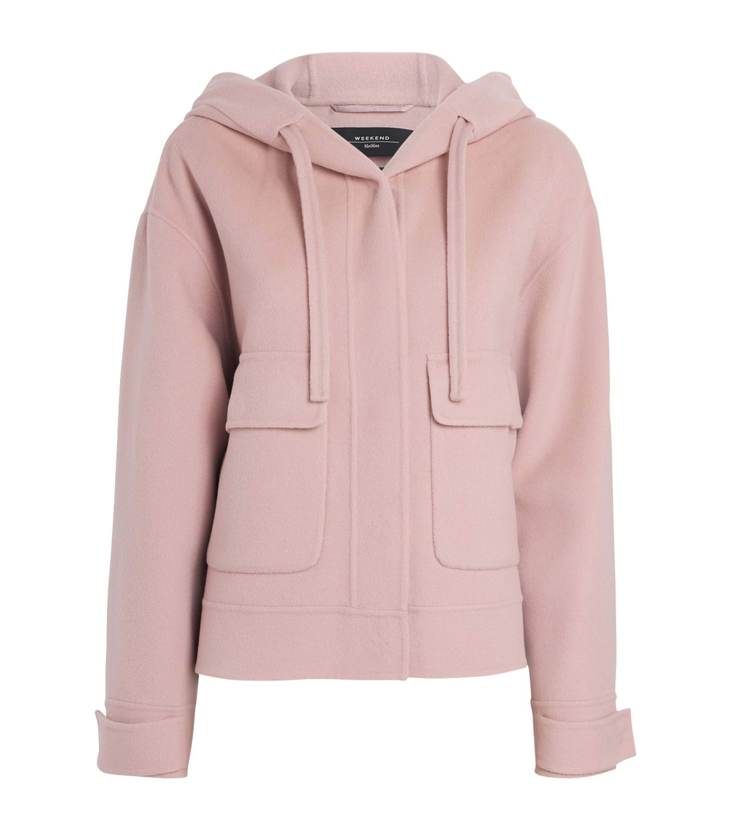 Pink Wool-Blend Hooded Jacket | Harrods