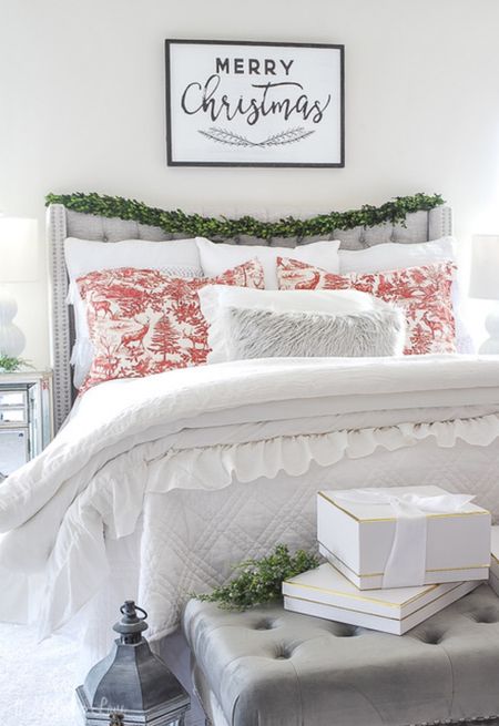 Holiday Bedroom. It’s the most wonderful time of the year!
#holidaydecor #bedroom 

#LTKHoliday #LTKSeasonal