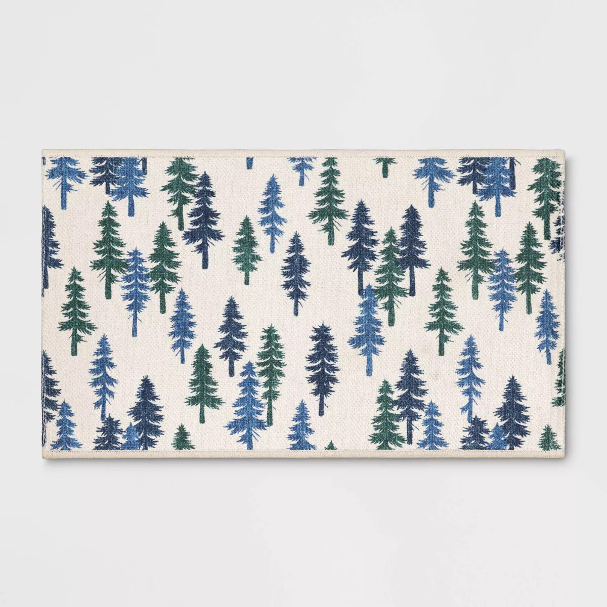 20"x34" Winter Trees Scatter Rug White and Blue - Room Essentials™ | Target