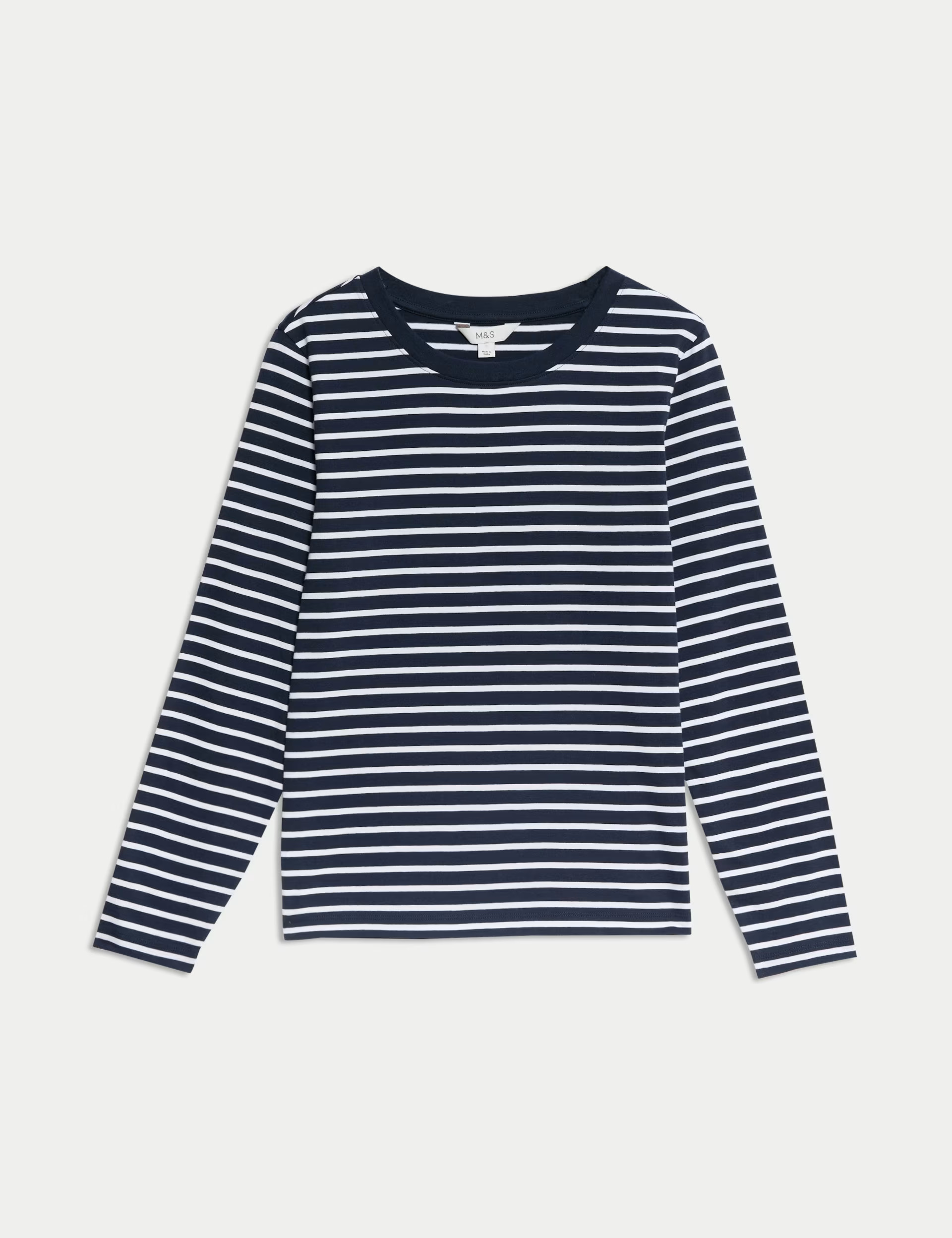Pure Cotton Striped Crew Neck T-Shirt | Marks & Spencer (UK)