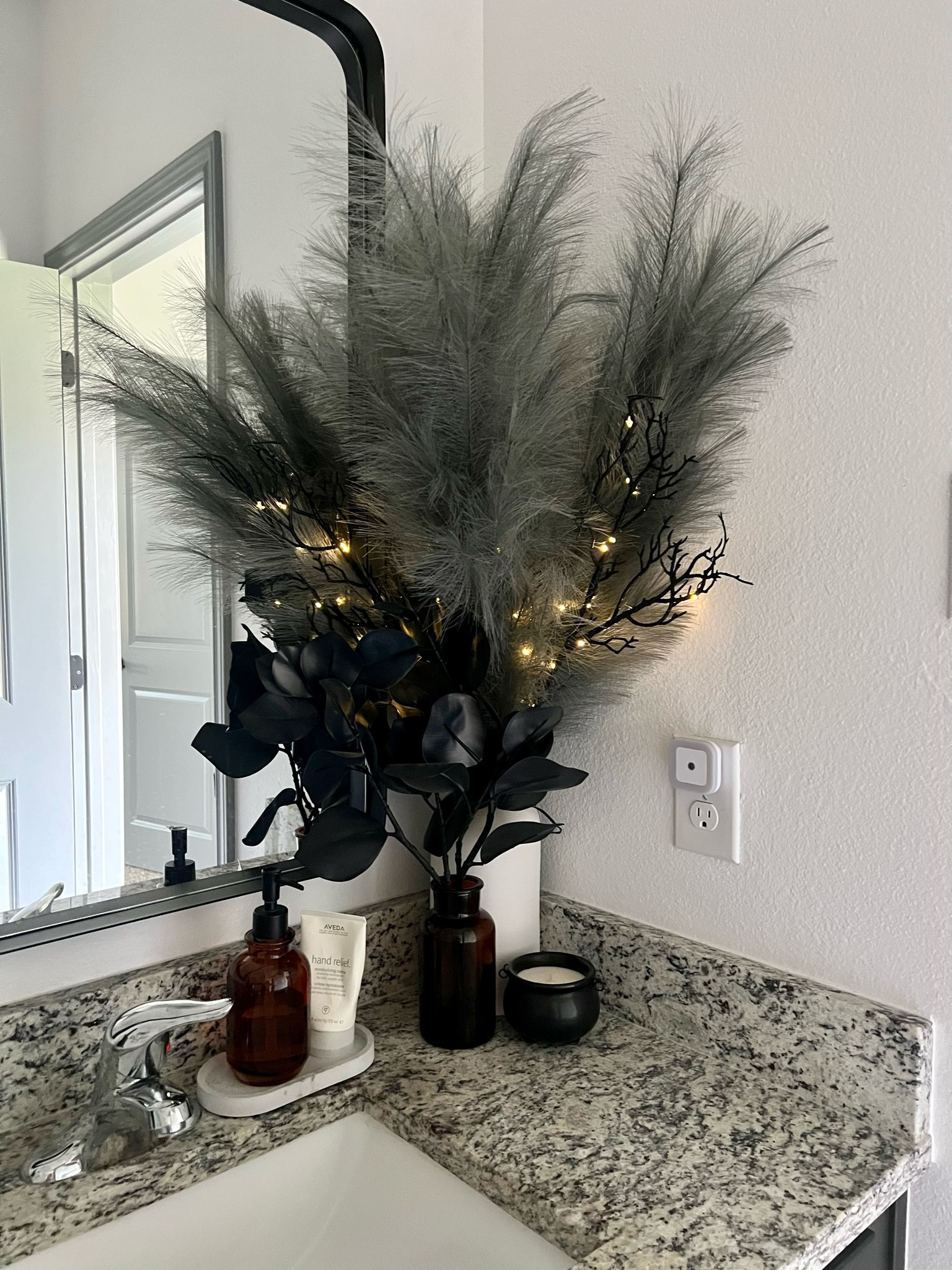 Bathroom home decor Halloween home decor spooky decor cauldron candle black plant lights

#LTKSeasonal #LTKHalloween #LTKhome