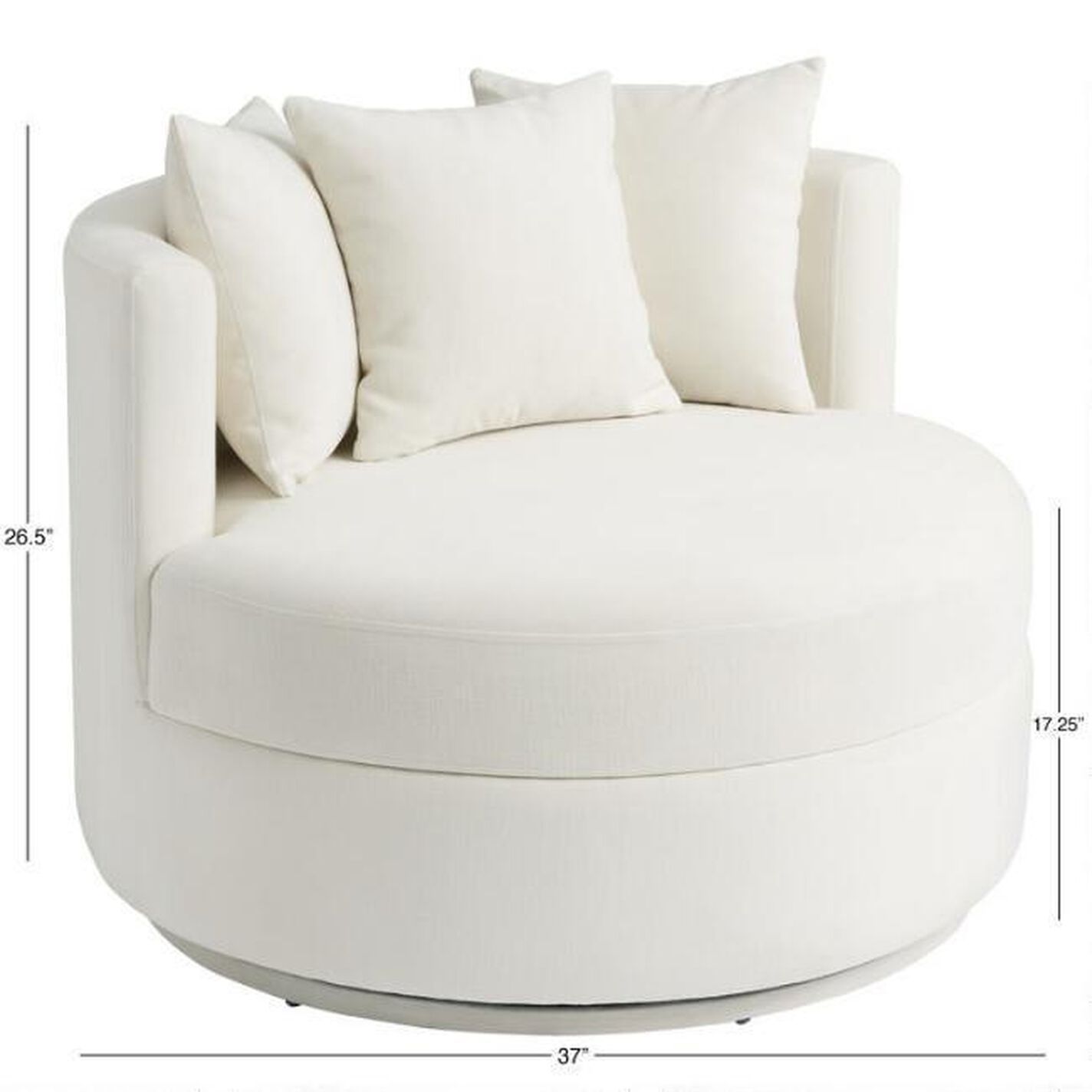 Rico Oversized Upholstered Swivel Chair | World Market