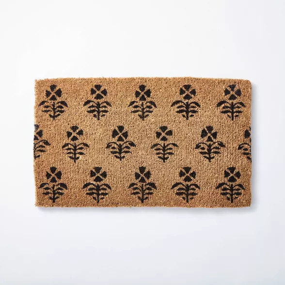 1'6"x2'6" Block Print Coir Doormat Natural - Threshold™ designed with Studio McGee | Target