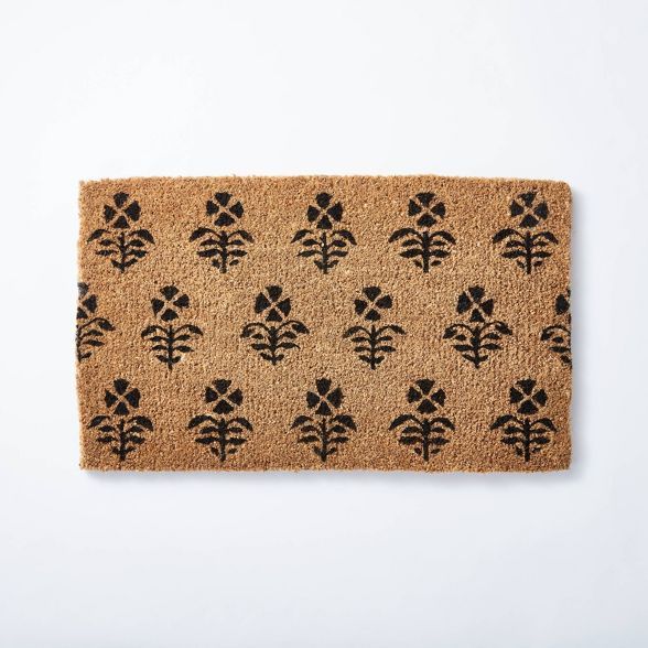 1'6"x2'6" Block Print Coir Doormat Natural - Threshold™ designed with Studio McGee | Target