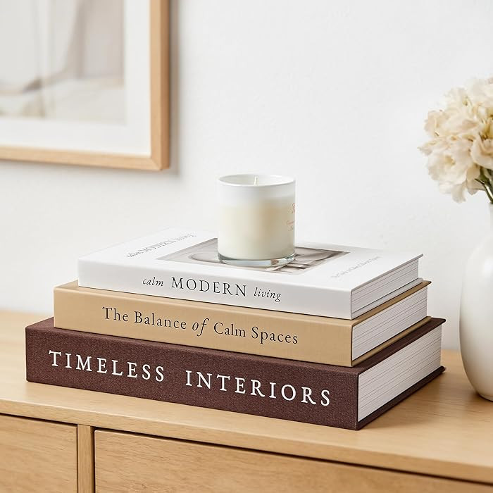 JARLINK Beautiful Decorative Books, Set of 3 Stackable Fake Books for Coffee Table, Shelf & Mante... | Amazon (US)