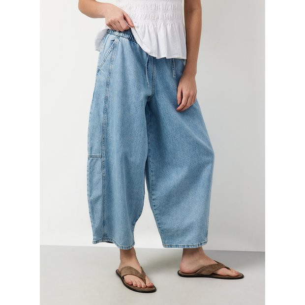 Buy Light Denim Balloon Pull-On Mid Rise Jeans 18 | Jeans | Tu | Tu Clothing