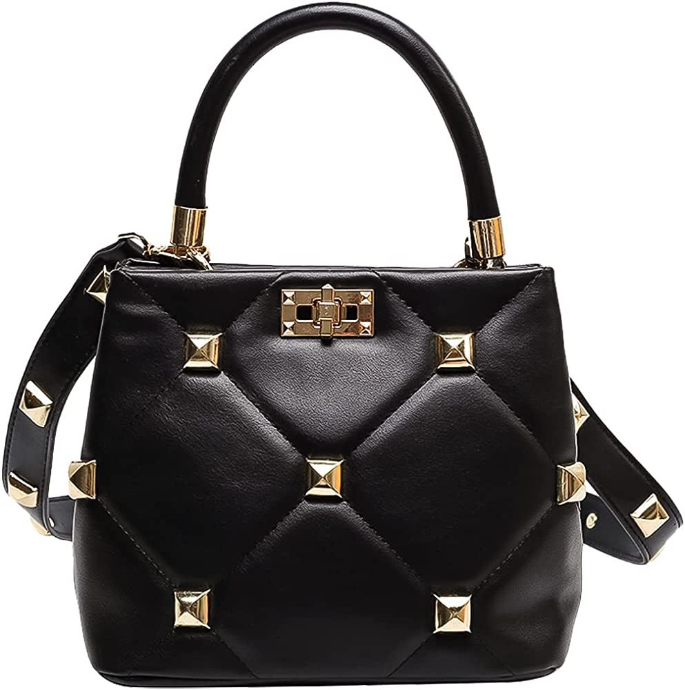XAP Shoulder Handbag for Women Top Handle Stud Purse Fashion Crossbody Bag Trendy Designer Bag | Amazon (US)
