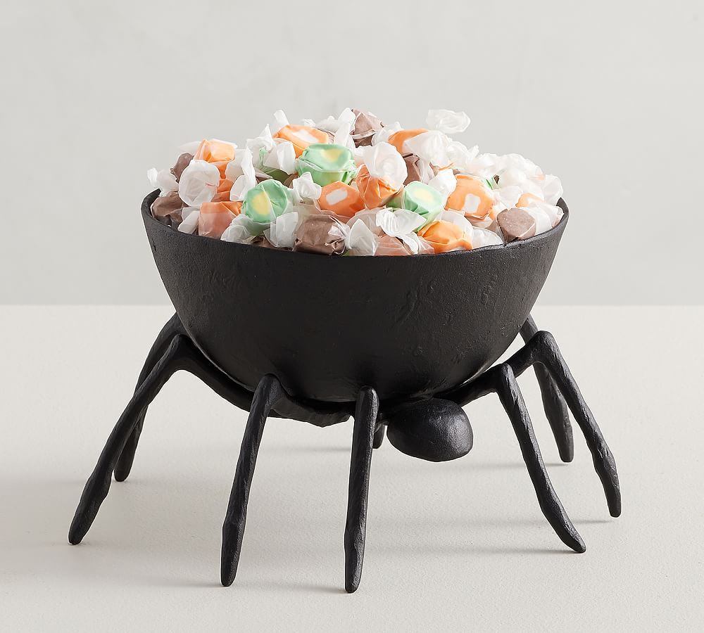 Trick or Treat Spider Metal Candy Bowl | Pottery Barn (US)