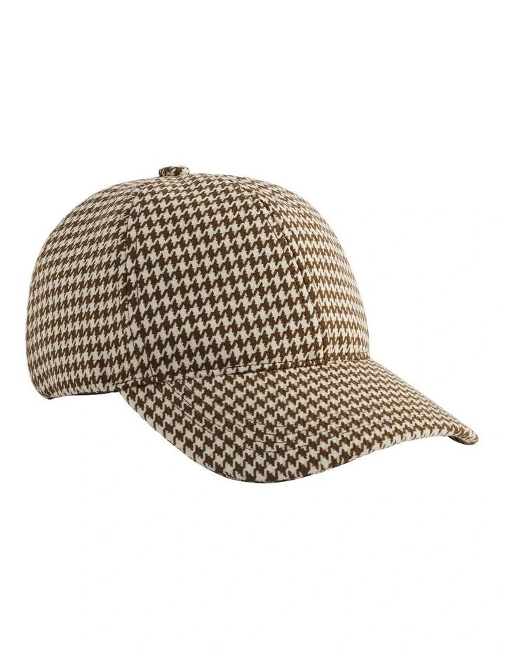 Houndstooth Cap in Hot Chocolate Houndstooth | Myer