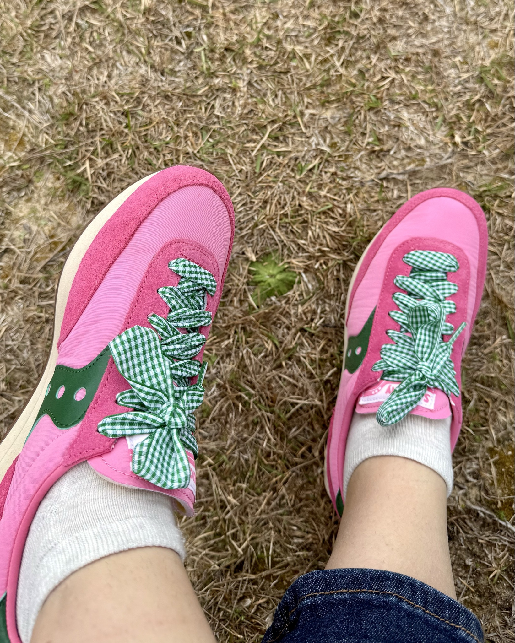 I’m in love with these tennis shoes and green and white checkered laces💗💚

#LTKActive #LTKOver40 #LTKShoeCrush