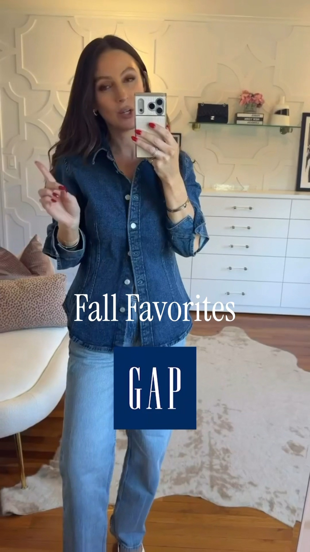 Must have Gap staples 40% off for friends and family! I did my true size in all except the denim darted top I sized up one! 

 #LTKgrwm #LTKootd #LTKOver40