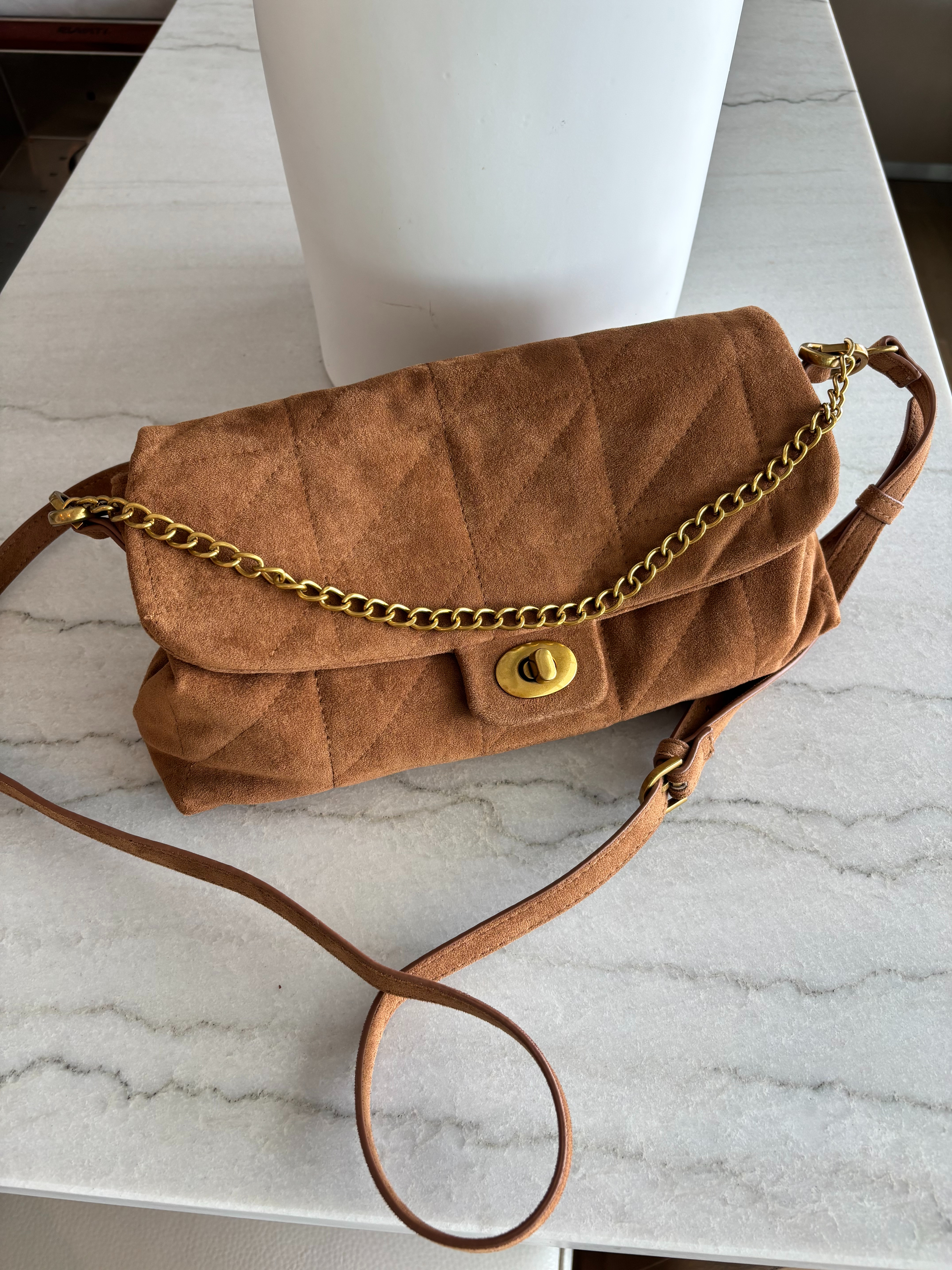 Quilted Turn Lock & Chain Crossbody Bag - A New Day™ Brown

 

 #LTKgrwm #LTKootd #LTKSeasonal