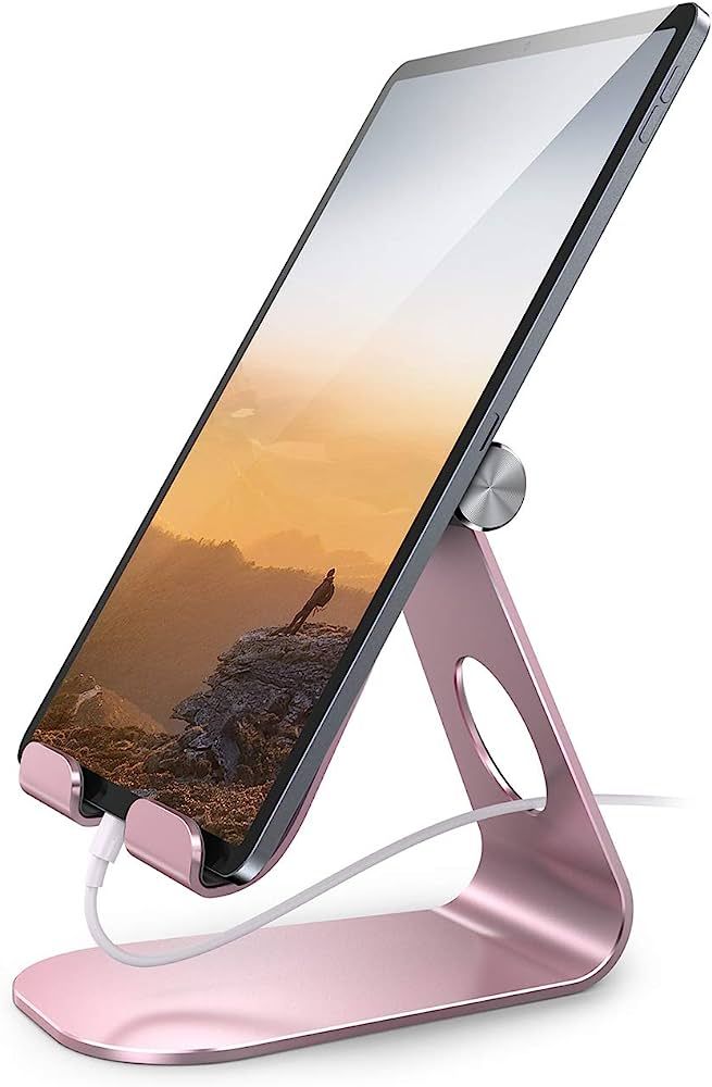 Lamicall Tablet Stand Adjustable, Tablet Stand : Desktop Stand Holder Dock Compatible with Tablet... | Amazon (US)