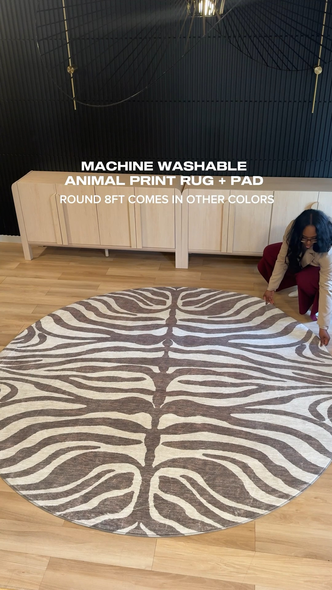 LOVE this animal print rug!  Comes in several other colors shared below. It’s really soft. Size 8ft round. I am putting a plastic cover on top when we eat since it’s in my dining area. Sharing that below as well.

#home #diningroom #animalprintrug #diningroom #rug #roundeug 

#LTKHome