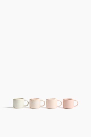 H & M - 4-Pack Stoneware Espresso Mugs - Light Pink | H&M (US + CA)
